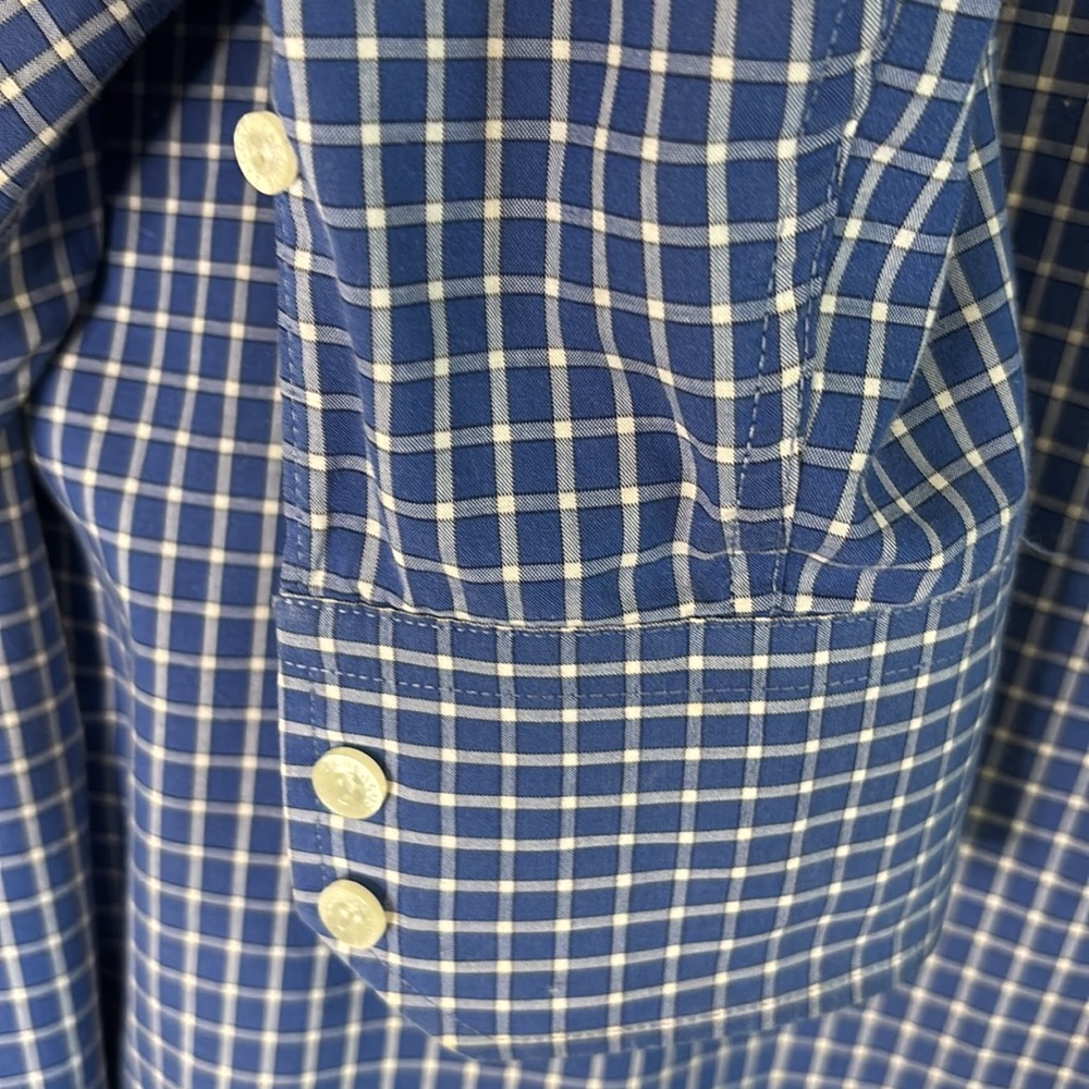 Lacoste Men's Blue Checkered Shirt Size 42 - Picture 5 of 7